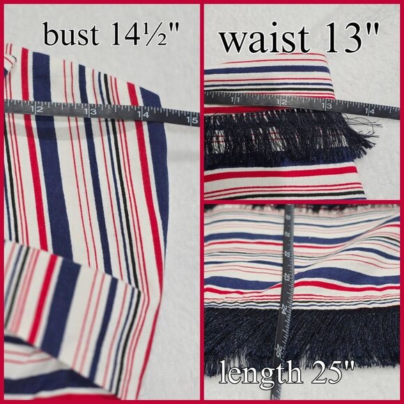 L’Atiste Striped Fringe Skirt Set w/ Bandeau Top & Back Slit – NWT – Size S - Picture 16 of 16